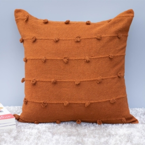 Rust Chunky Loops Cushion Cover