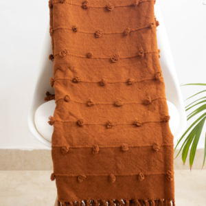 Rust Cotton Throw Blanket