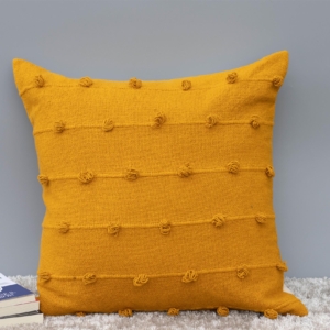 Mustard Yellow Chunky Loops Cushion Cover