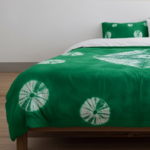 Green Cotton Tie & Dye Duvet Cover With Pillow cases